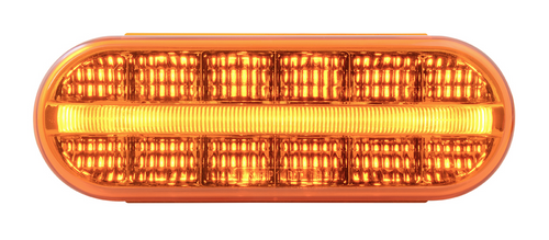 Amber-Amber Oval Prime Spyder LED Light 12V 6” Park/Turn/Clearance