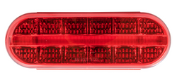 Red/Red Oval Prime Spyder LED Light 12V 6” Stop/Turn/Tail