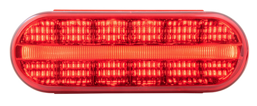 Red/Red Oval Prime Spyder LED Light 12V 6” Stop/Turn/Tail