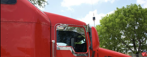 Window Extension Door fits Kenworth Pair Stainless Steel, Polished Fits Daylight Doors T600 T800 W900
