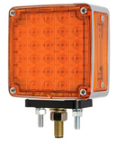 Square Double Face Smart Dynamic LED Pedestal Passenger side Light Amber/Amber-Red/Red