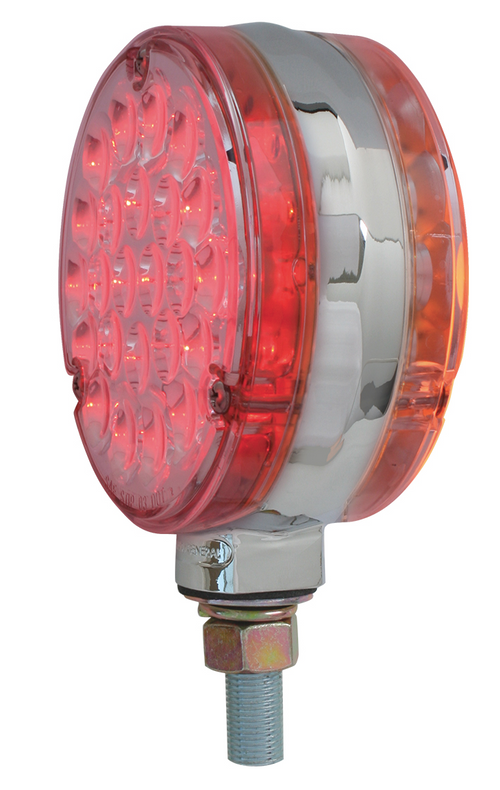 4" Double Face Pearl Led Pedestal Light Twin Pack LED: 24 LEDs per side - 12V