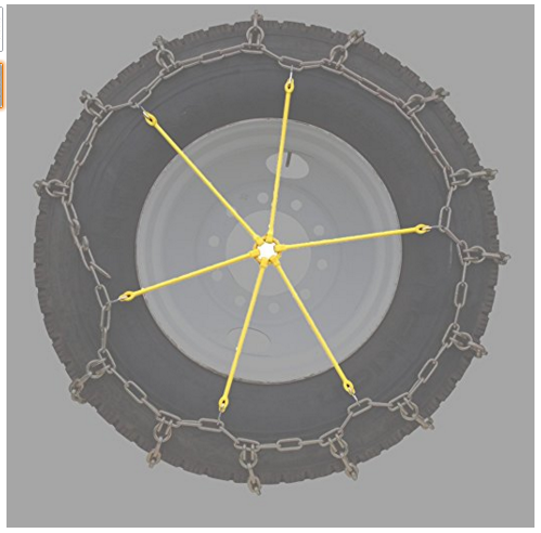 Rubber Accessory Spider/Star Bungee Tensioner For Snow Chains Fits 2247-Sc, One Pair