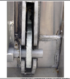 2.5 Inch Wide Drop Forged Lower Dump Hinge Assembly For 1 Inch Diameter Post