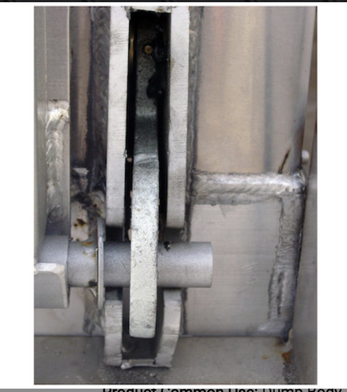 2.5 Inch Wide Drop Forged Lower Dump Hinge Assembly For 1 Inch Diameter Post