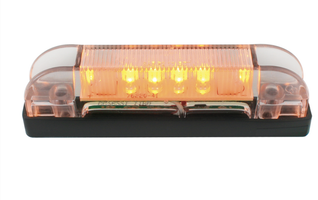 Mini Emergency 12 LED Light Bar - Magnetic Surface Mount - 12V Plug - Amber