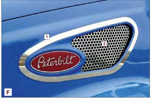 Long Hood Breather Screen Replacement With Oval Holes fits Peterbilt 387