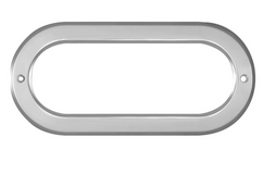 Oval Chrome Plastic Grommet Covers W/O Visor