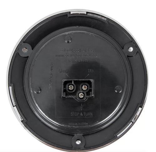 4" Fleet Flange Mount LED Light with Chrome Twist & Lock Bezel in Standard 3-Prong Red/Red