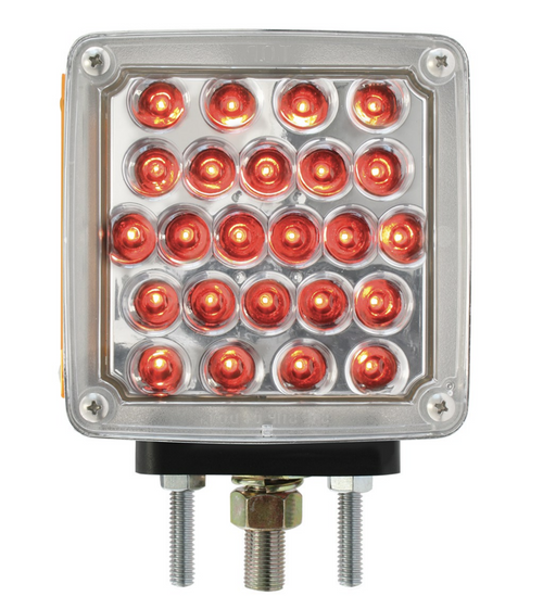 Twin Pack Square Double Face LED Pedestal Light