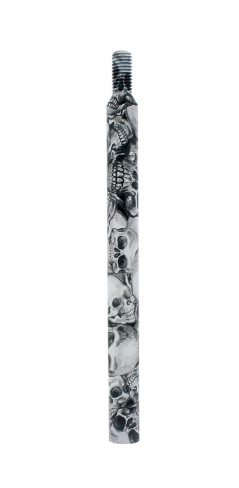 6” Shifter Shaft Extender - Skull Pattern Wrapped