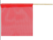 Flag Ploe 3/4”X30” Wood Dowel Rod,Jersey Knit Width 18”X18” Red