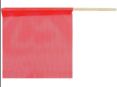 Flag Ploe 3/4”X30” Wood Dowel Rod,Jersey Knit Width 18”X18” Red