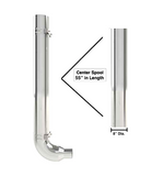 Lincoln Chrome Center Spool 8” X 55”