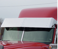 15” Visor Fits International 9200i, 9400i, Cab With Hi-Rise / Sky-Rise Pro Sleepers, Curved Windshield S.Stee