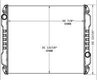 Radiator Plastic Tank, Aluminum Core fits Freightliner M2 1986-2018, Century, Columbia 91-03