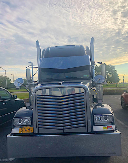 20” To 18” Visor V-Style Fits Freightliner Classic/Fld Condo (10 Hidden Lights Hole V-Style) Stainless Steel