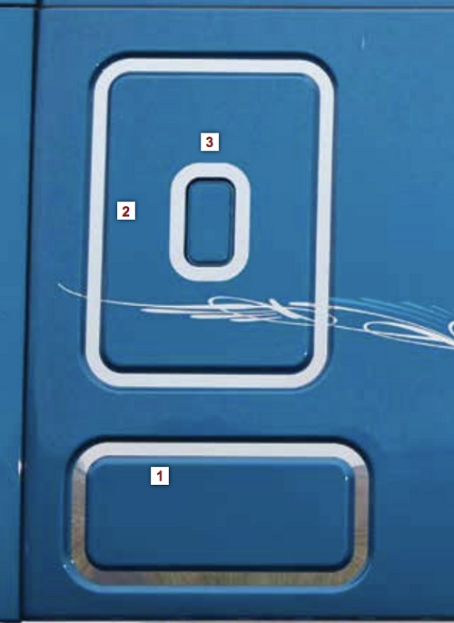 Upper Sleeper Inset Trims Pair  fits Freightliner Cascadia