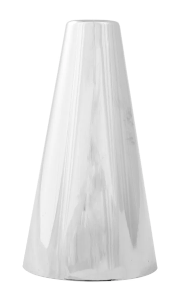 4" (H) Cone Flat Top Chrome Plastic 33mm Screw-On Lug Nut Cover