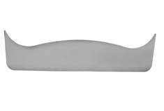 Chrome Bottom Mud Flap Plate with Long Horn 24" (W) x 6 1/4" (H)