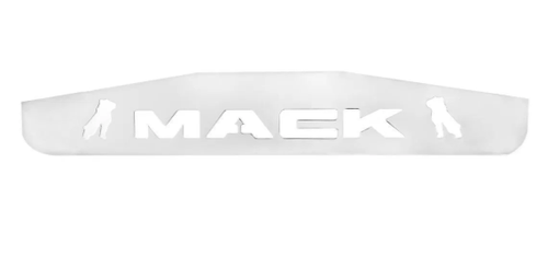 Bottom Mud Flap Plate with Script fits Mack 18" (W) x 3" (H)