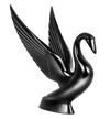 Bugler/Swan Hood Ornament Matte Black Swan