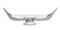 Bull Horn Hood Ornament with Base