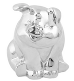 Chrome Smiling Pig Hood Ornament