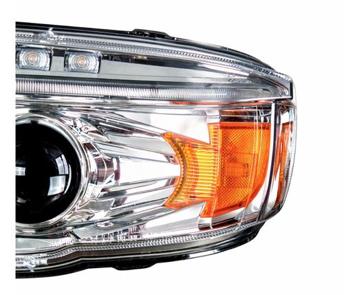Chrome Projection Headlight With LED Turn & DRL For Peterbilt 389 (2008-2023) & 388 (2008-2015)- Driver