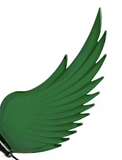 Green Replacement Wings for WindRider Hood Ornament