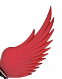 Red Replacement Wings for WindRider Hood Ornament