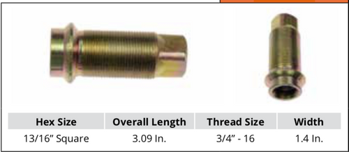 Heavy Duty Wheel Lug Nut Gr8 Right