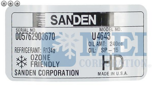 Sanden Compressor - Genuine OEM Grade 2 Groove Multi Fit Applications