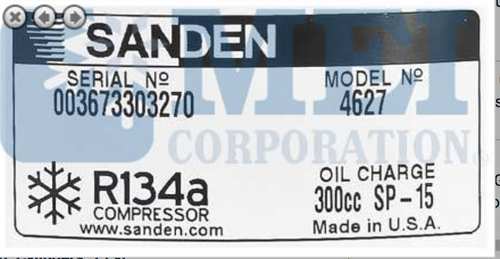 Sanden Compressor - Genuine OEM Grade Multi Fit Applications 4627