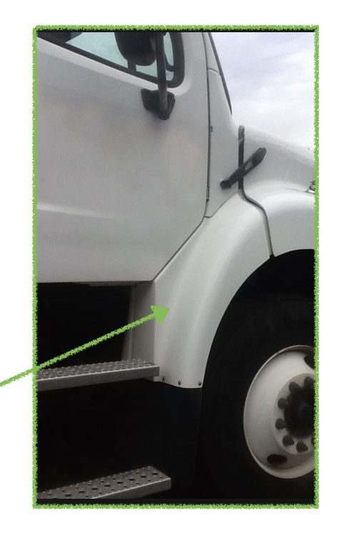 Fender Extension fits Freightliner M2 106 Cowl Hood 2003+ Passenger Side