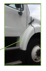 Fender Extension fits Freightliner M2 106 Cowl Hood 2003+ Driver SIde