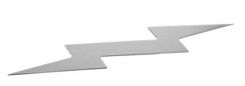 Lightning Bolt Cut Out Studs on Back Large - 19" (H) x 3" (W)
