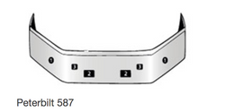 16” Chrome Bumper ( Fits Peterbilt 587 ) Wrap Around W/ Fog Light & Step Holes