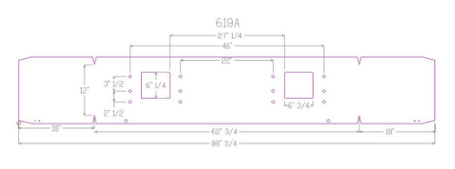 12” Chrome Bumper Mack Set Forward Axle Granite CTP 713