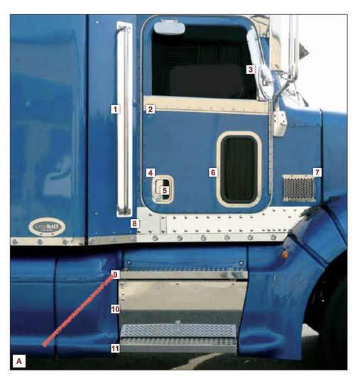 Top Replacement Step (Each) fits Peterbilt 384, 386, 387