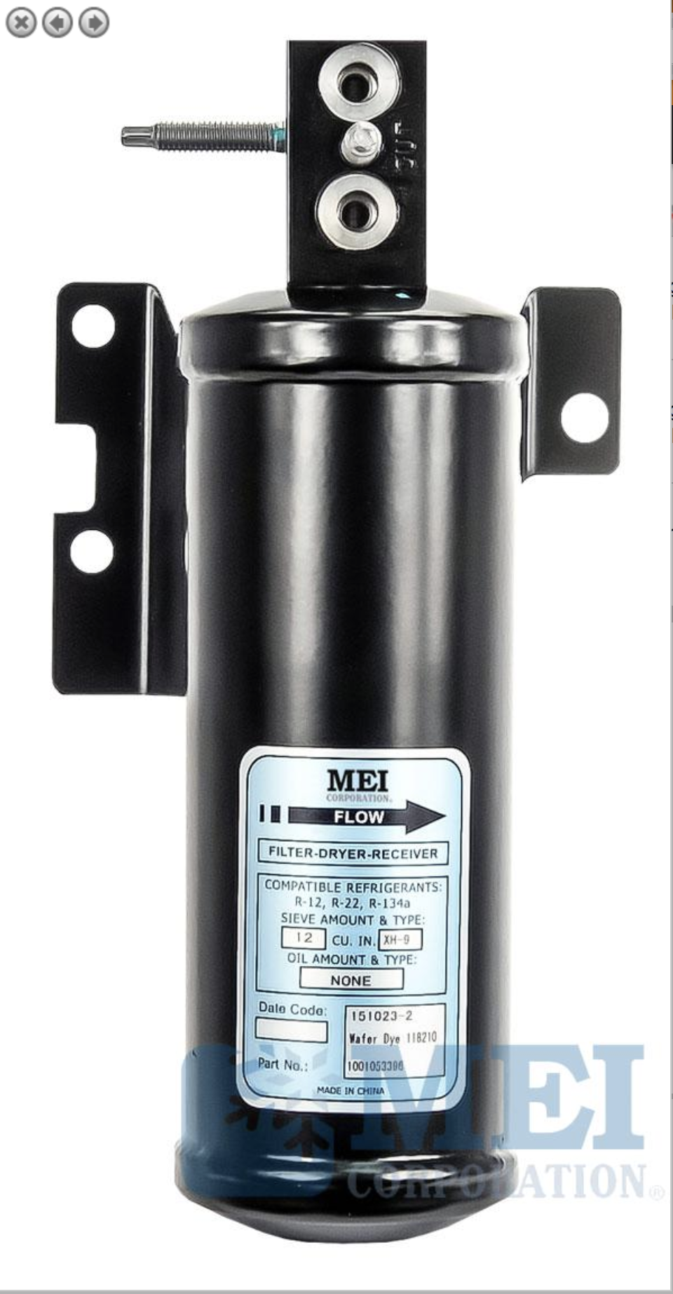 Receiver Drier-Paccar fits Kenworth and Peterbilt Length: 10-5/8''