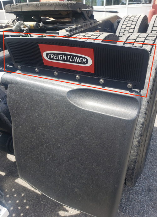 Black Quarter Fender Flap 24" X 6" For All Trucks fits Freightliner (Pair)