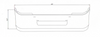 22” Chrome Bumper (FL Century 2002 & Older ) Aerodynamic, W/ Step Only