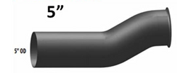 Turbo Exhaust Pipe w|Wth Pyro Aluminized fits Freightliner