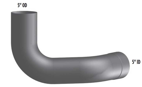 5” Aluminized 2-Bend Elbow fits Freightliner Century/Columbia