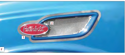 Outer Intake Trims fits Peterbilt 384, 386 ( Pair )