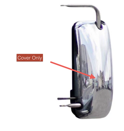 Chrome Mirror Cover fits Peterbilt 386, 389, Driver Side