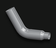 Lincoln Chrome 8” Reduced 5” Elbow Fits Peterbilt Style 60° Top Leg 10” Lower Leg 14”