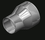 Lincoln Chrome 7” ID Reduced to 5” OD Adapter 12.8" L