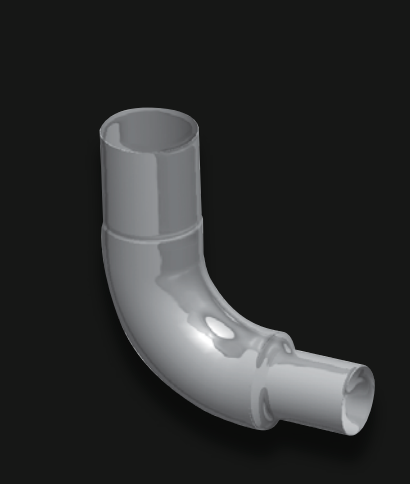 Lincoln Chorme 6" Elbow Reduced to 5” Top Leg 10”, Lower Leg 15” Fits Freightliner Chrome